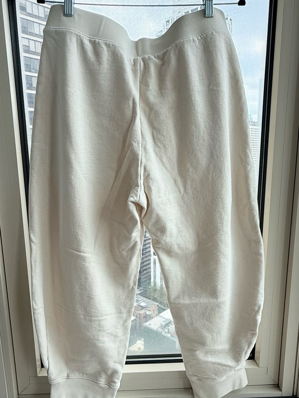 Tibi Calder Women’s Luxury Sweatpants Joggers 100% Cotton in Cream Like New - XL - Picture 6 of 12